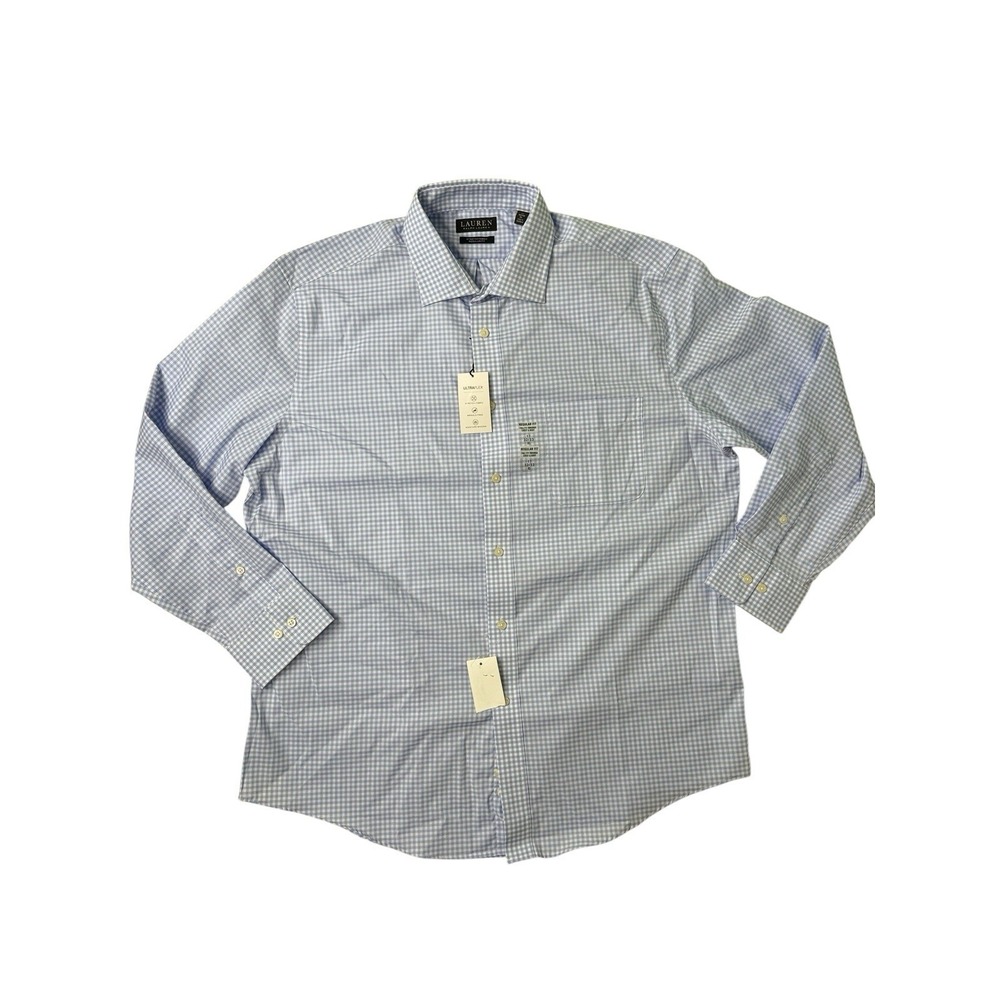 Lauren Ralph Lauren Mens Dress Shirt UltraFlex Regular Stretch Check 17 32/33 XL